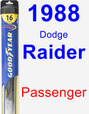 Passenger Wiper Blade for 1988 Dodge Raider - Hybrid