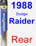 Rear Wiper Blade for 1988 Dodge Raider - Hybrid