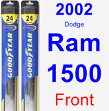 Front Wiper Blade Pack for 2002 Dodge Ram 1500 - Hybrid