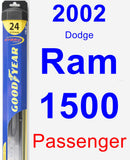 Passenger Wiper Blade for 2002 Dodge Ram 1500 - Hybrid
