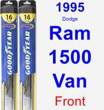 Front Wiper Blade Pack for 1995 Dodge Ram 1500 Van - Hybrid