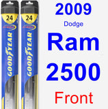 Front Wiper Blade Pack for 2009 Dodge Ram 2500 - Hybrid