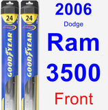 Front Wiper Blade Pack for 2006 Dodge Ram 3500 - Hybrid