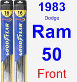 Front Wiper Blade Pack for 1983 Dodge Ram 50 - Hybrid