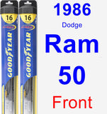 Front Wiper Blade Pack for 1986 Dodge Ram 50 - Hybrid