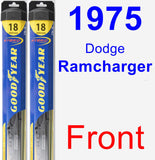 Front Wiper Blade Pack for 1975 Dodge Ramcharger - Hybrid