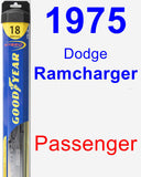 Passenger Wiper Blade for 1975 Dodge Ramcharger - Hybrid