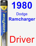 Driver Wiper Blade for 1980 Dodge Ramcharger - Hybrid