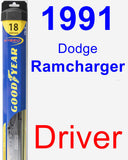 Driver Wiper Blade for 1991 Dodge Ramcharger - Hybrid