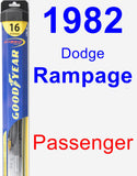 Passenger Wiper Blade for 1982 Dodge Rampage - Hybrid