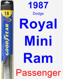 Passenger Wiper Blade for 1987 Dodge Royal Mini Ram - Hybrid