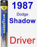 Driver Wiper Blade for 1987 Dodge Shadow - Hybrid