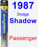 Passenger Wiper Blade for 1987 Dodge Shadow - Hybrid