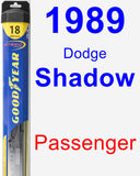 Passenger Wiper Blade for 1989 Dodge Shadow - Hybrid