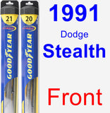 Front Wiper Blade Pack for 1991 Dodge Stealth - Hybrid