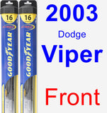 Front Wiper Blade Pack for 2003 Dodge Viper - Hybrid