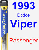 Passenger Wiper Blade for 1993 Dodge Viper - Hybrid