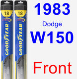 Front Wiper Blade Pack for 1983 Dodge W150 - Hybrid