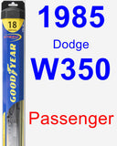 Passenger Wiper Blade for 1985 Dodge W350 - Hybrid