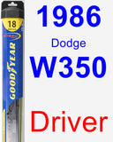 Driver Wiper Blade for 1986 Dodge W350 - Hybrid