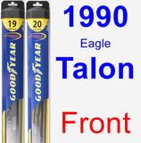 Front Wiper Blade Pack for 1990 Eagle Talon - Hybrid