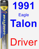 Driver Wiper Blade for 1991 Eagle Talon - Hybrid