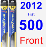 Front Wiper Blade Pack for 2012 Fiat 500 - Hybrid