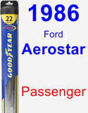 Passenger Wiper Blade for 1986 Ford Aerostar - Hybrid