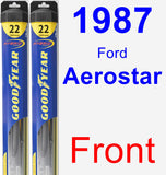 Front Wiper Blade Pack for 1987 Ford Aerostar - Hybrid