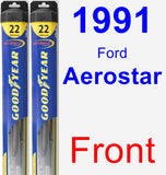 Front Wiper Blade Pack for 1991 Ford Aerostar - Hybrid