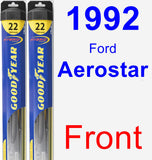 Front Wiper Blade Pack for 1992 Ford Aerostar - Hybrid