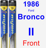 Front Wiper Blade Pack for 1986 Ford Bronco II - Hybrid