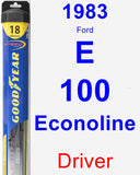 Driver Wiper Blade for 1983 Ford E-100 Econoline - Hybrid