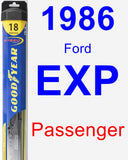 Passenger Wiper Blade for 1986 Ford EXP - Hybrid