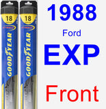 Front Wiper Blade Pack for 1988 Ford EXP - Hybrid