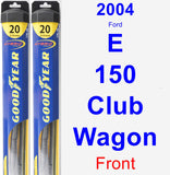 Front Wiper Blade Pack for 2004 Ford E-150 Club Wagon - Hybrid