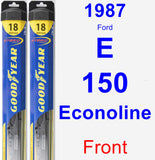 Front Wiper Blade Pack for 1987 Ford E-150 Econoline - Hybrid