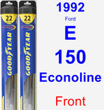 Front Wiper Blade Pack for 1992 Ford E-150 Econoline - Hybrid