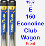 Front Wiper Blade Pack for 1987 Ford E-150 Econoline Club Wagon - Hybrid