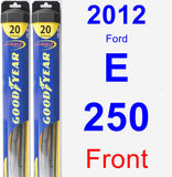 Front Wiper Blade Pack for 2012 Ford E-250 - Hybrid