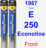 Front Wiper Blade Pack for 1987 Ford E-250 Econoline - Hybrid