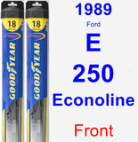 Front Wiper Blade Pack for 1989 Ford E-250 Econoline - Hybrid