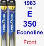 Front Wiper Blade Pack for 1983 Ford E-350 Econoline - Hybrid