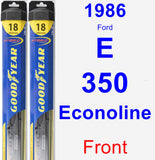 Front Wiper Blade Pack for 1986 Ford E-350 Econoline - Hybrid