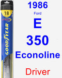 Driver Wiper Blade for 1986 Ford E-350 Econoline - Hybrid