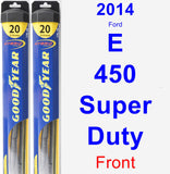 Front Wiper Blade Pack for 2014 Ford E-450 Super Duty - Hybrid