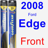 Front Wiper Blade Pack for 2008 Ford Edge - Hybrid