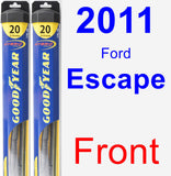Front Wiper Blade Pack for 2011 Ford Escape - Hybrid