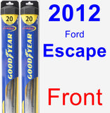 Front Wiper Blade Pack for 2012 Ford Escape - Hybrid