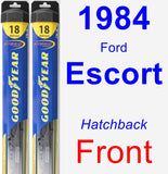 Front Wiper Blade Pack for 1984 Ford Escort - Hybrid